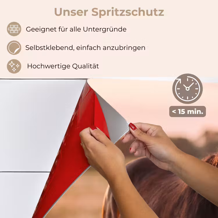 Spritzschutz Küche - Pferd - Sonnenuntergang - Braun — 4