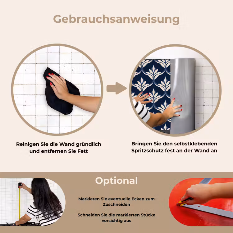 Spritzschutz Küche - Modern - Design - Blau — 6