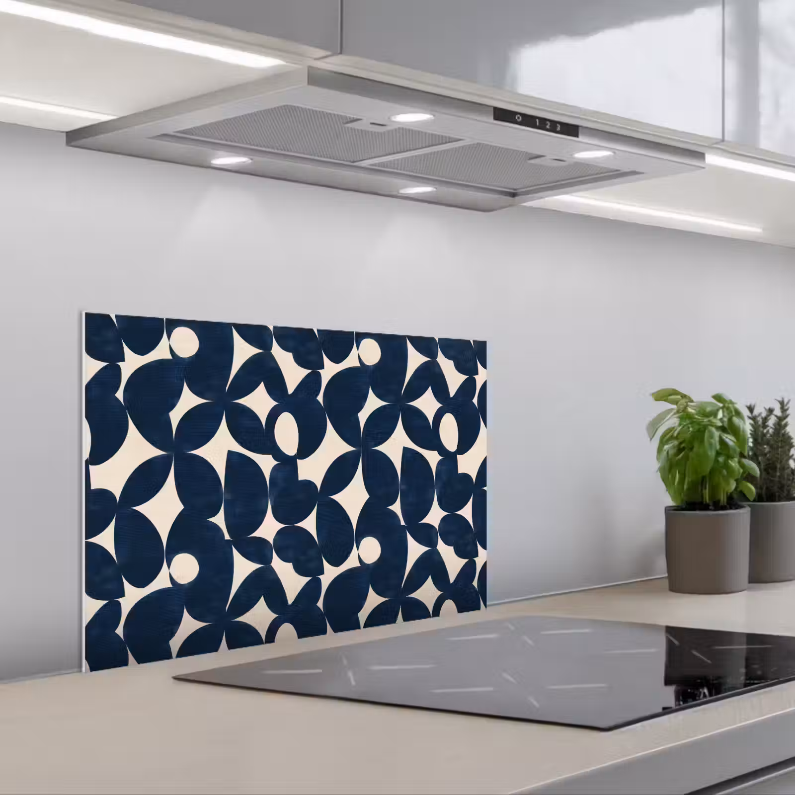 Spritzschutz Küche - Modern - Geometrisch - Blau — 1