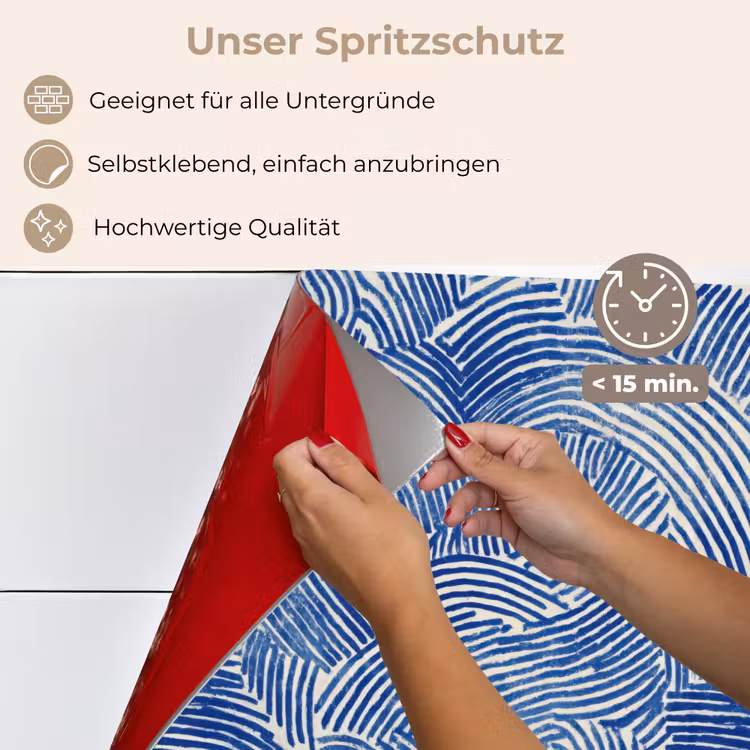 Spritzschutz Küche - Modern - Abstrakt - Blau — 4