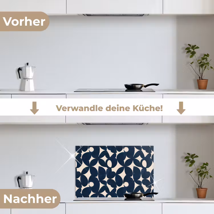 Spritzschutz Küche - Modern - Geometrisch - Blau — 7