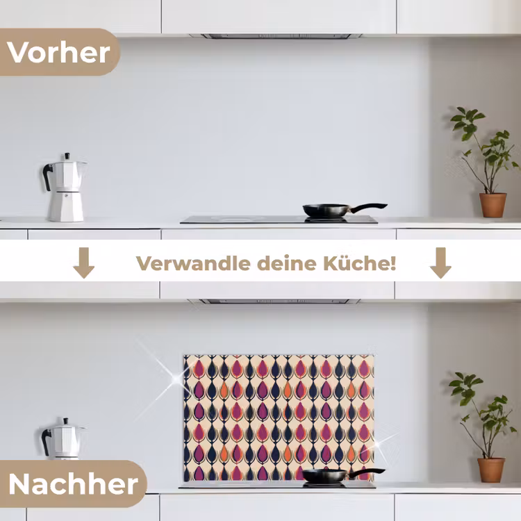 Spritzschutz Küche - Vintage - Retro - Farbenfroh — 7