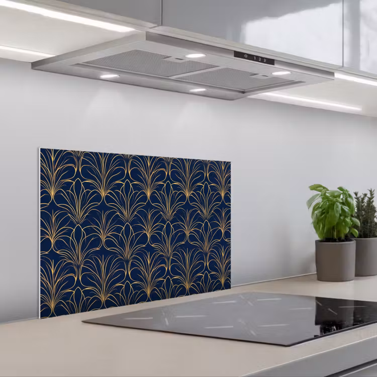 Spritzschutz Küche - Deco - Ventilator - Blau — 1