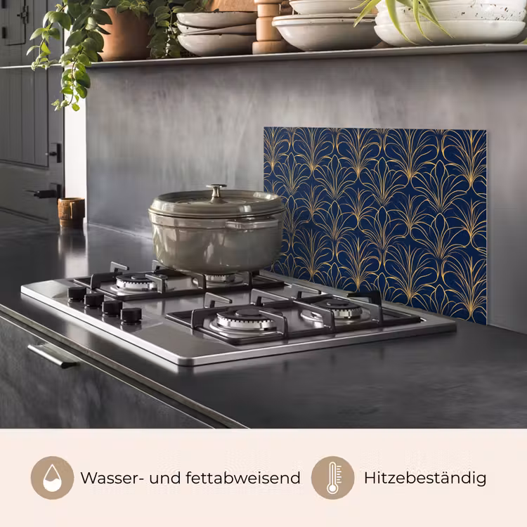 Spritzschutz Küche - Deco - Ventilator - Blau — 2