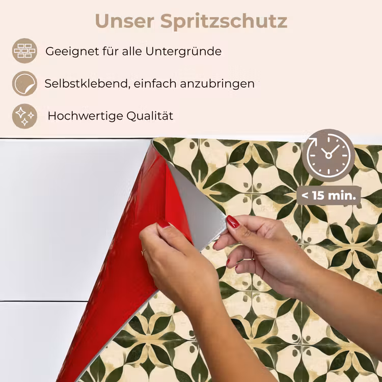 Spritzschutz Küche - Fliese - Muster - Grün — 4