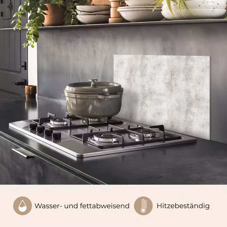 Spritzschutz Küche - Grau - Beton - Verwittert — 2