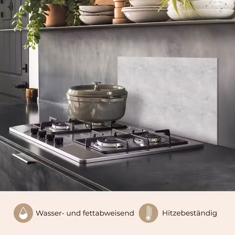 Spritzschutz Küche - Grau - Konkret - Neutral — 2