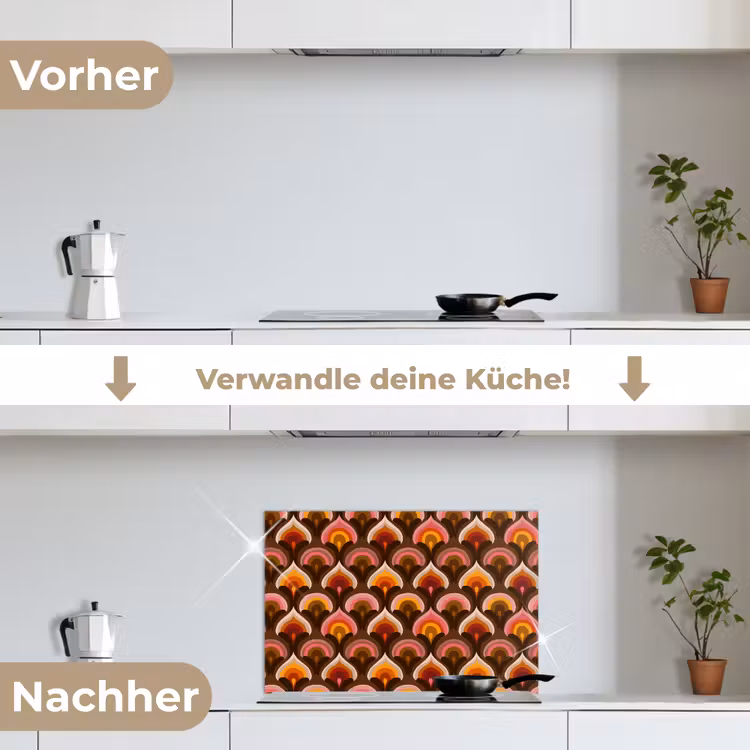 Spritzschutz Küche - Muster - Retro - Farbenfroh — 7
