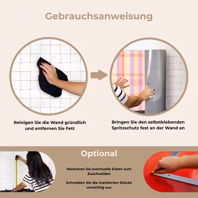 Spritzschutz Küche - Pastell - ohne Muster - Geometrisch — 6