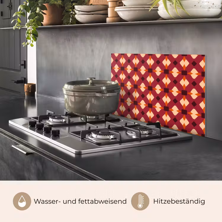 Spritzschutz Küche - Retro - Gemustert - Farbenfroh — 2