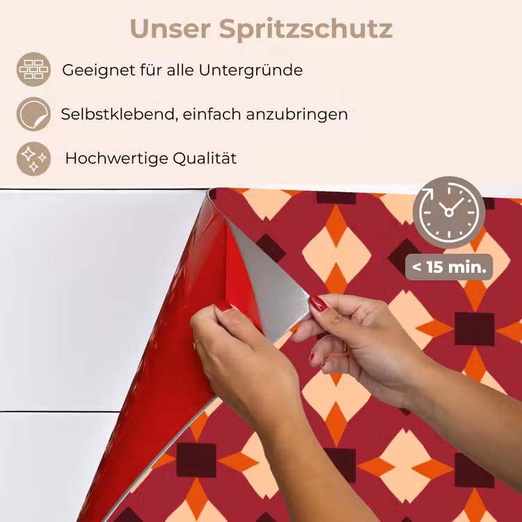 Spritzschutz Küche - Retro - Gemustert - Farbenfroh — 4