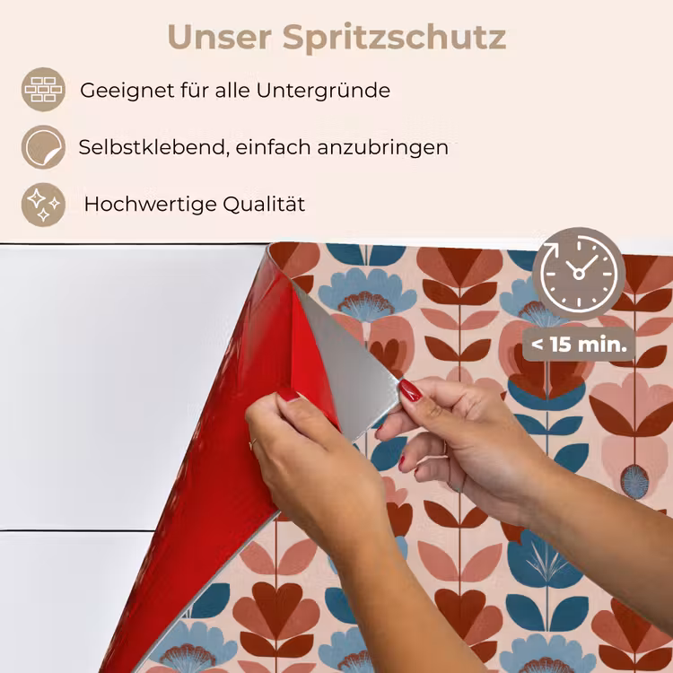 Spritzschutz Küche - Vintage - Motiv - Farbenfroh — 4