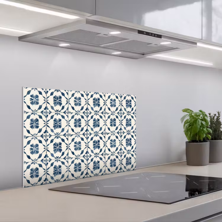 Spritzschutz Küche - Grafik - Kachel - Blau — 1