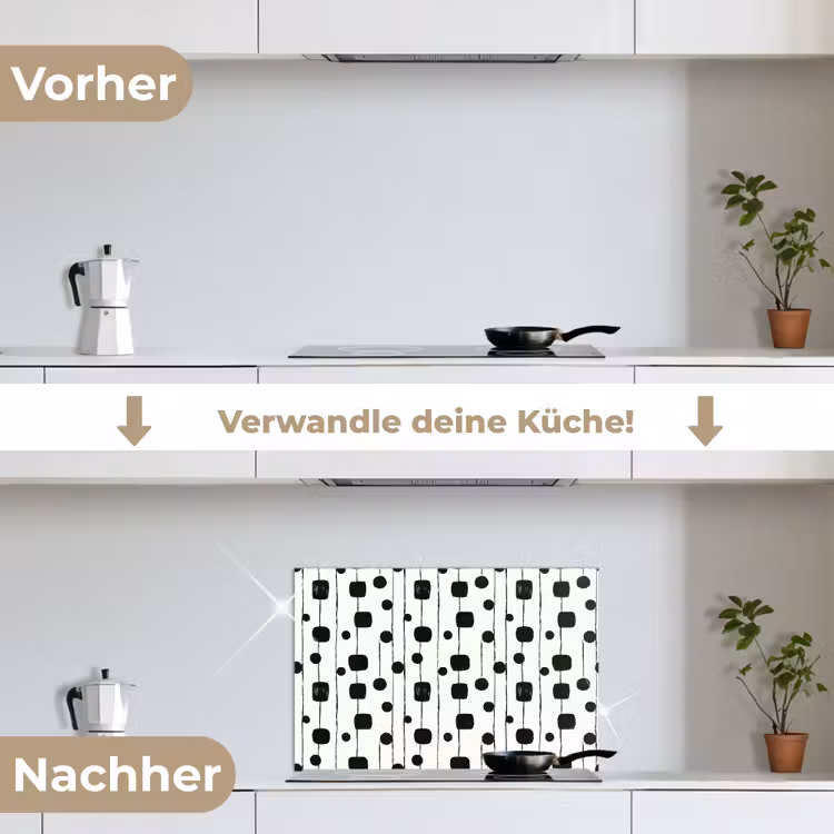 Spritzschutz Küche - Grafik - Modern - Schwarz — 7
