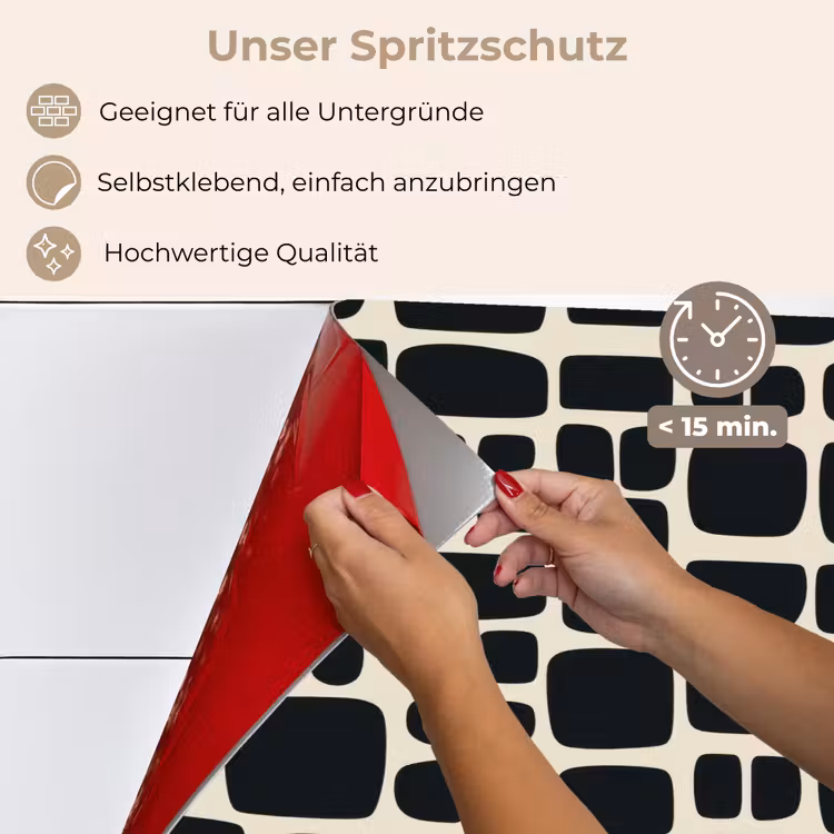 Spritzschutz Küche - Modern - Bio - Schwarz — 4