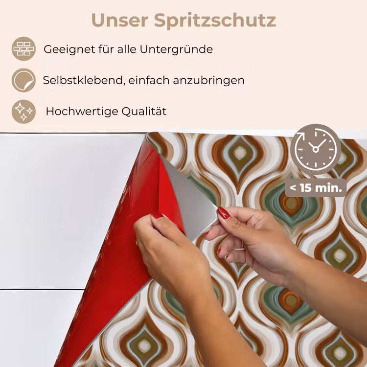 Spritzschutz Küche - Motiv - Muster - Farbenfroh — 4