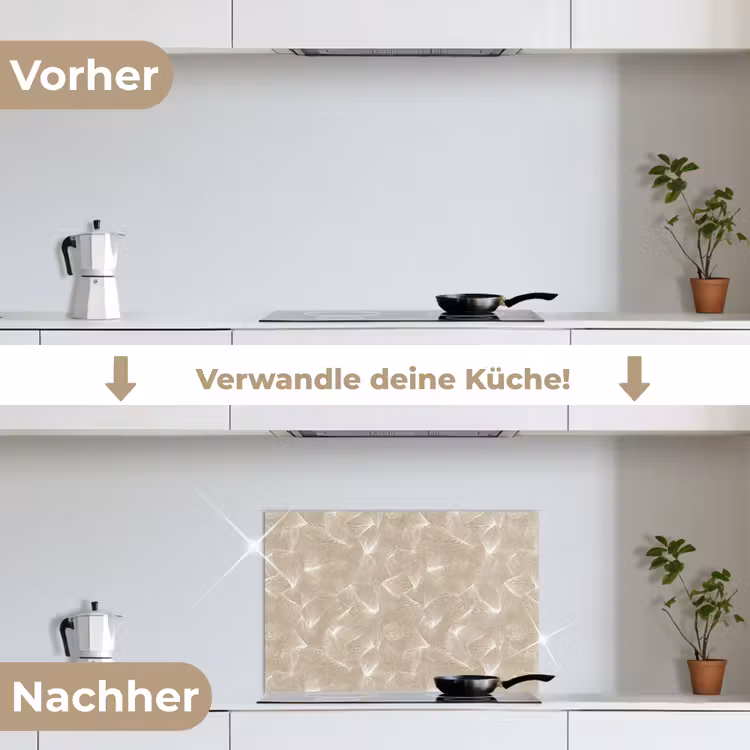 Spritzschutz Küche - Organisch - Textur - Beige — 7