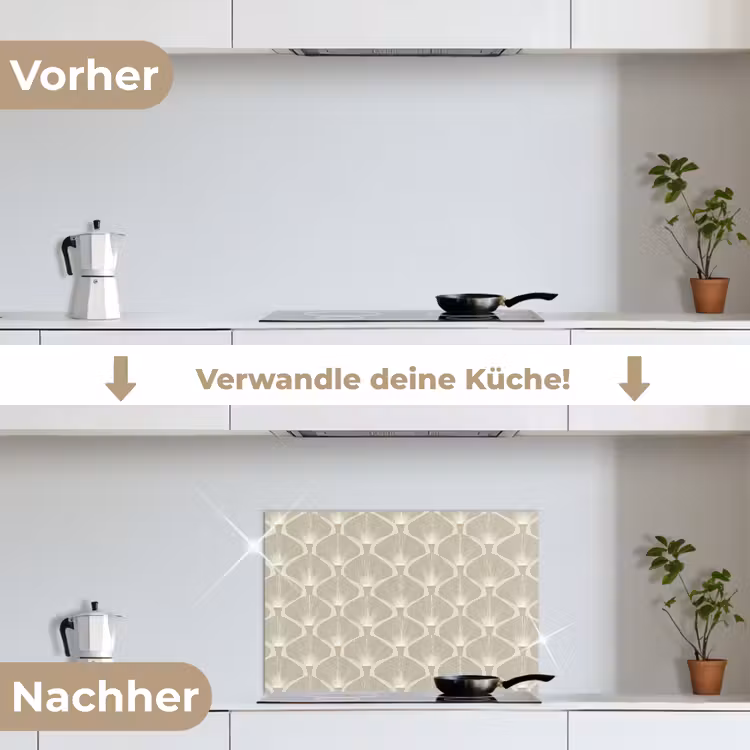 Spritzschutz Küche - Platte - Ginkgo - Sand — 7