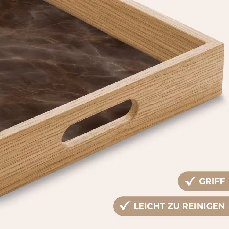 Tablett - Brauner Marmor - Organisch - Naturstein — 8