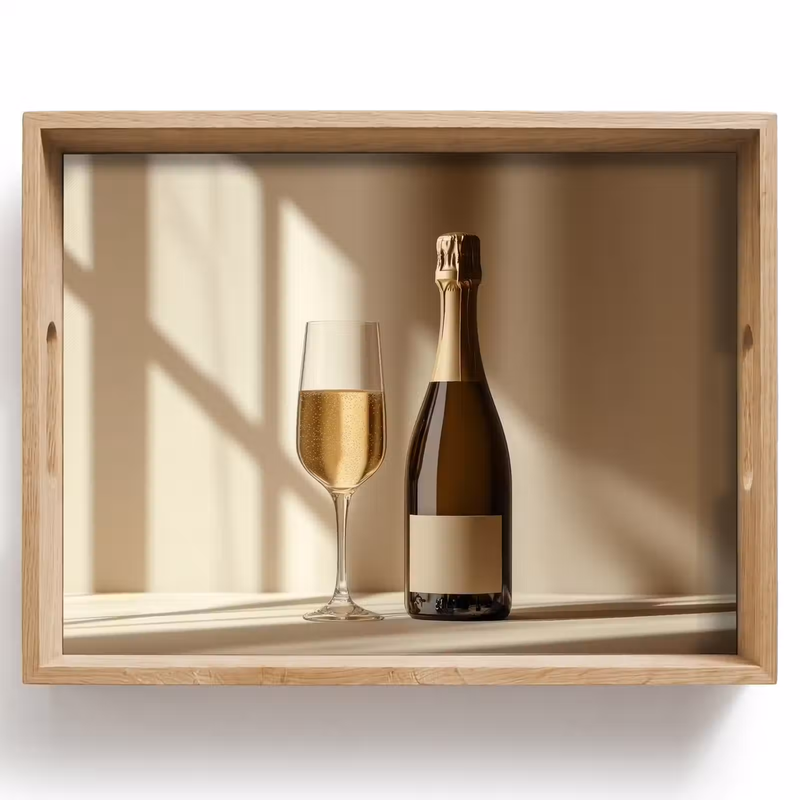 Tablett - Champagner - Beige - Schatten - Blasen — 1