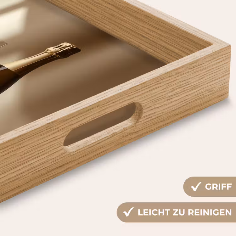 Tablett - Champagner - Beige - Schatten - Blasen — 8