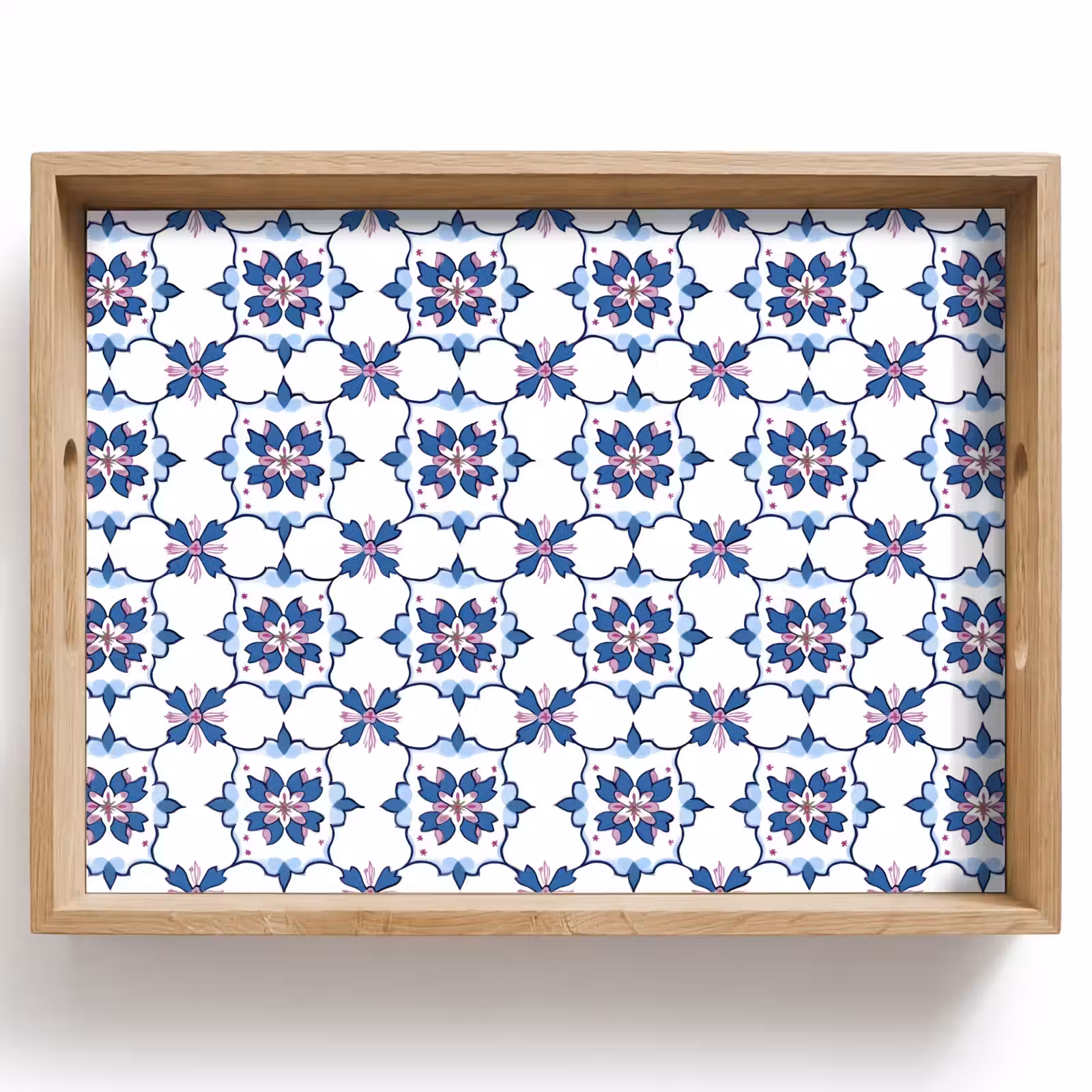 Tablett - Modern - Muster - Blau - Rosa — 1
