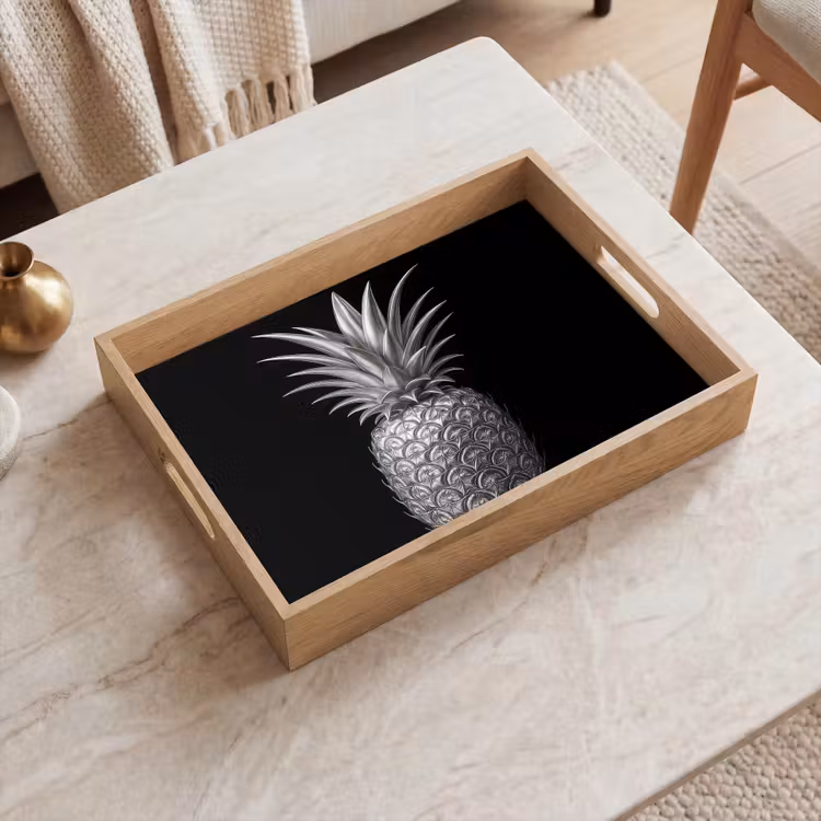 Tablett - Ananas - Detailliert - Blätter — 2