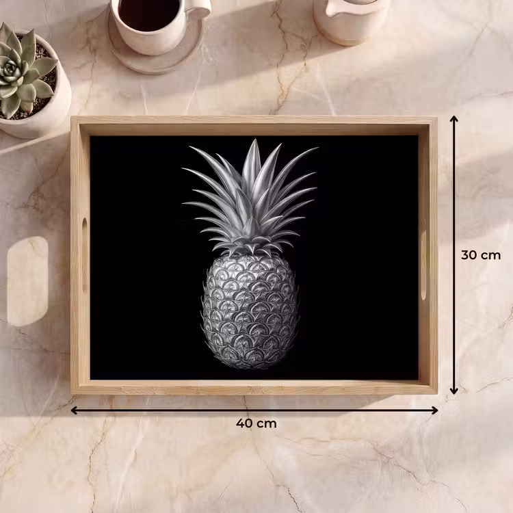 Tablett - Ananas - Detailliert - Blätter — 7
