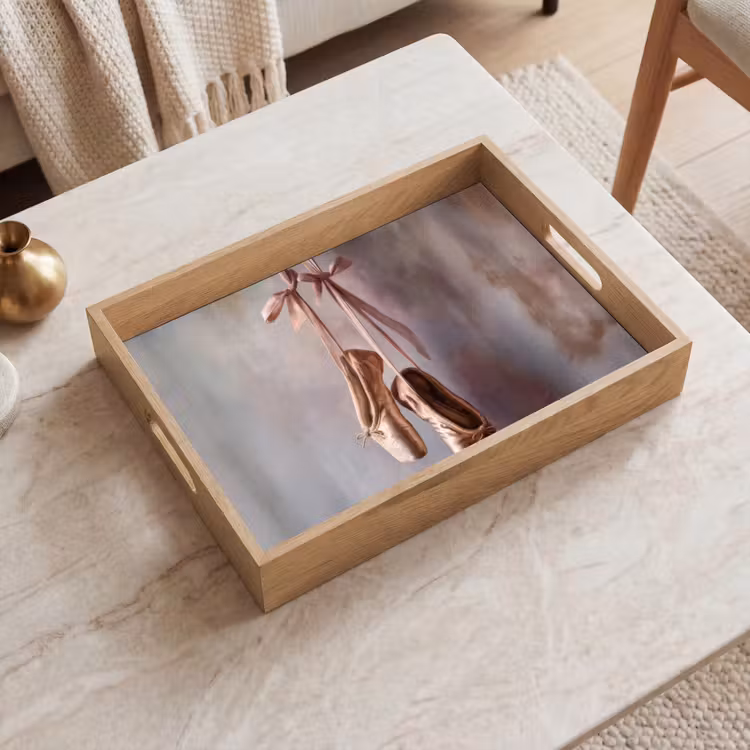 Tablett - Ballettschuhe - Satin - Erdtöne — 2