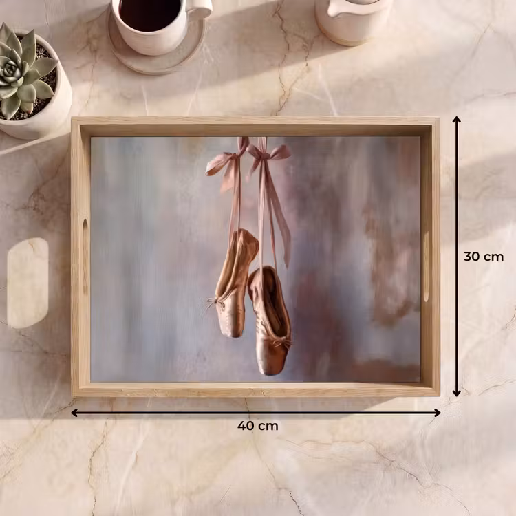 Tablett - Ballettschuhe - Satin - Erdtöne — 7