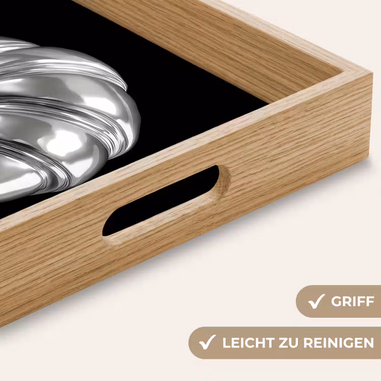 Tablett - Croissant - Metall - Silber — 8