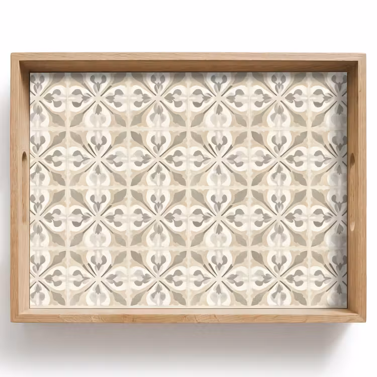 Tablett - Fliese - Motiv - Beige — 1