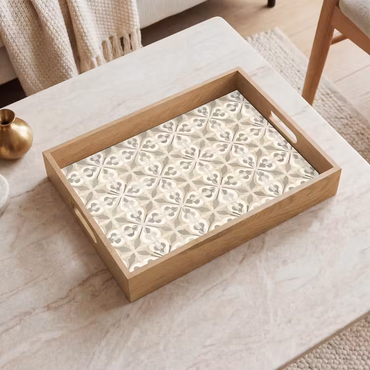 Tablett - Fliese - Motiv - Beige — 2
