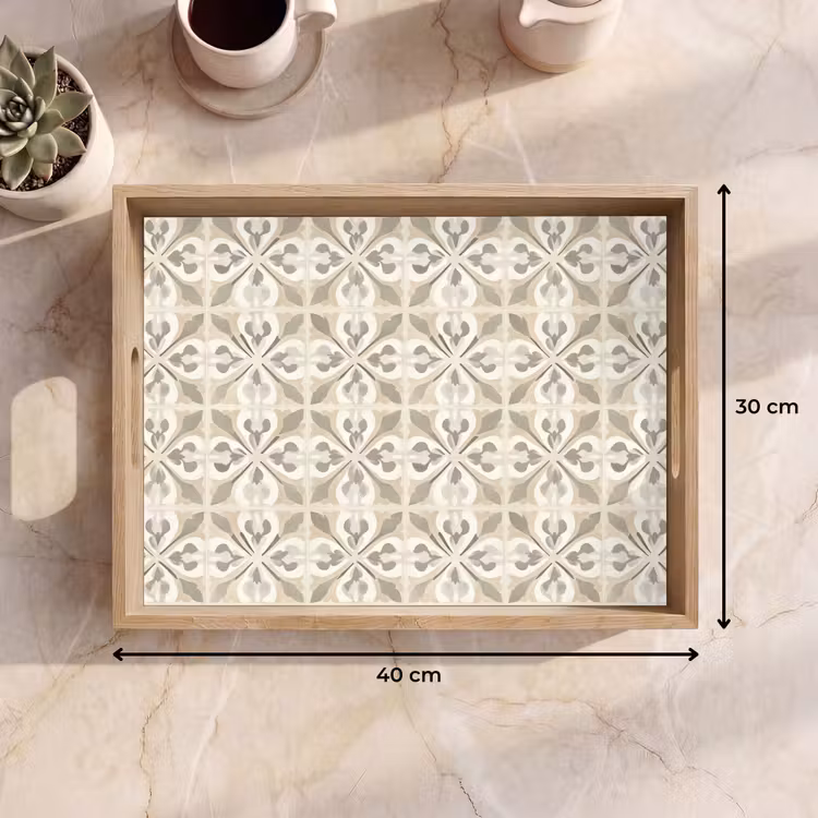 Tablett - Fliese - Motiv - Beige — 7