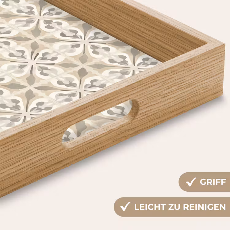 Tablett - Fliese - Motiv - Beige — 8