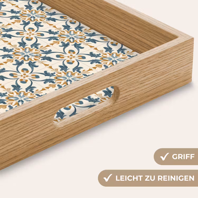 Tablett - Gemustert - Klassisch - Farbenfroh — 8