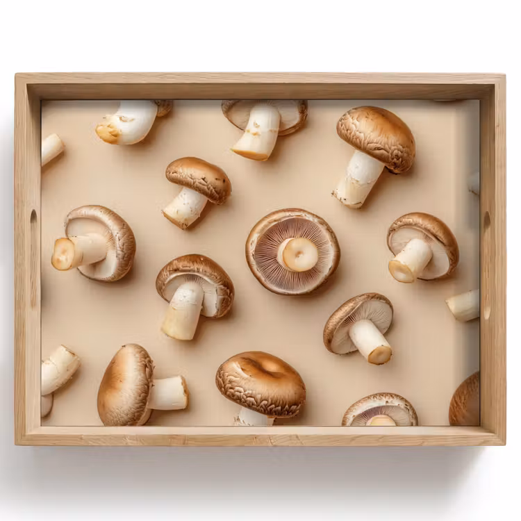 Tablett - Kastanienpilze - Beige — 1