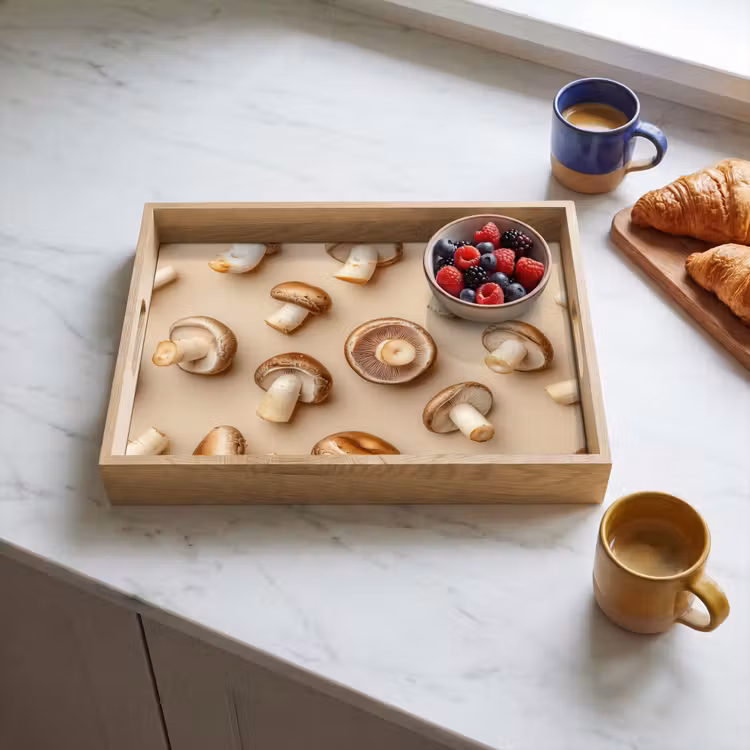 Tablett - Kastanienpilze - Beige — 3
