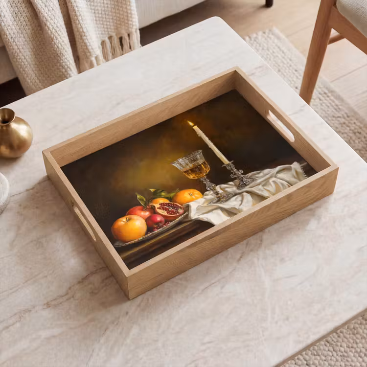 Tablett - Obst - Stilleben - Wein - Kerze — 2