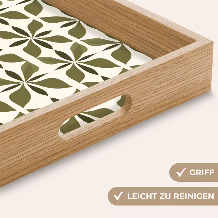 Tablett - Botanisch - Retro - Grün — 8
