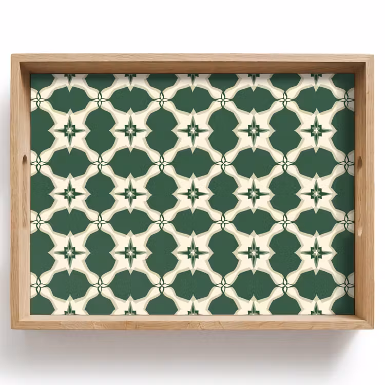 Tablett - Fliese - Klassisch - Grün — 1