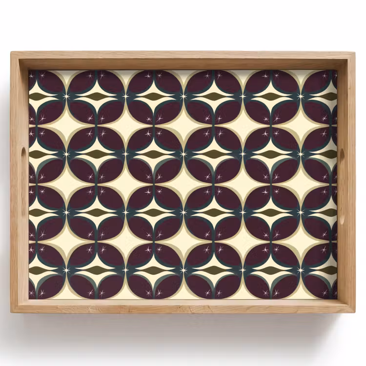 Tablett - Kreis - Retro - Farbenfroh — 1