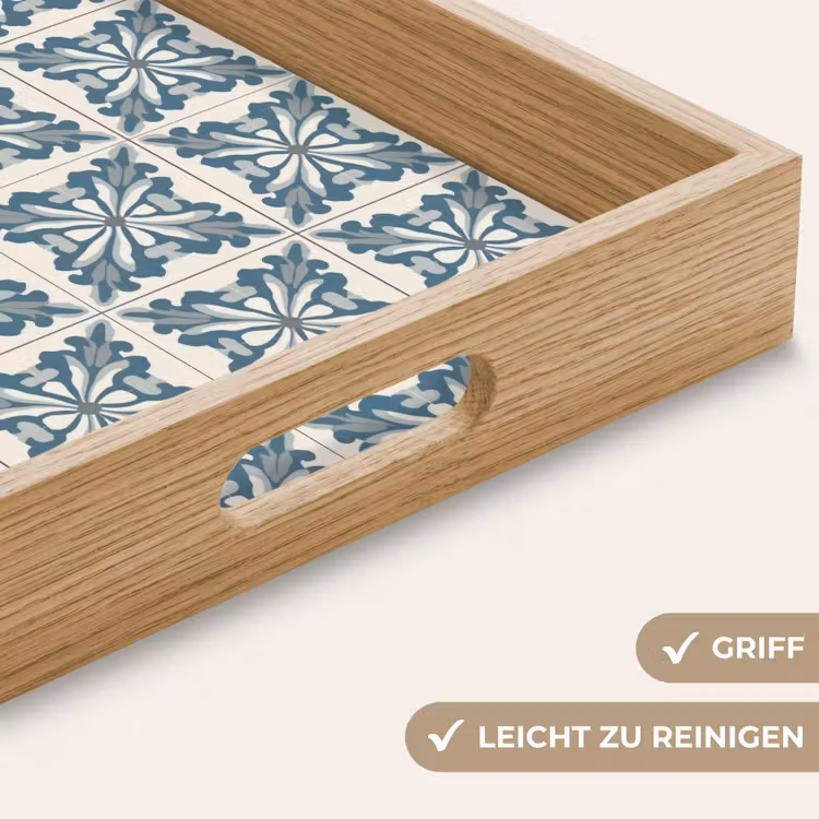 Tablett - Muster - Fliese - Blau — 8