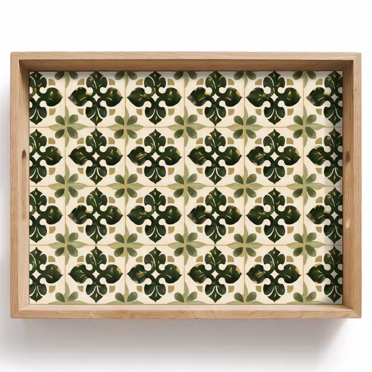 Tablett - Muster - Fliese - Grün — 1