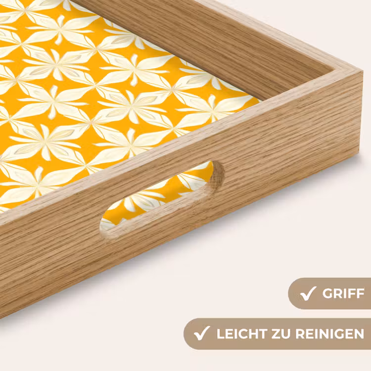 Tablett - Muster - Retro - Gelb — 8
