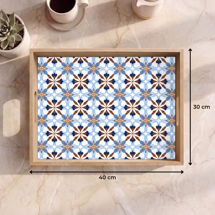 Tablett - Ornament - Fliese - Bunt — 7