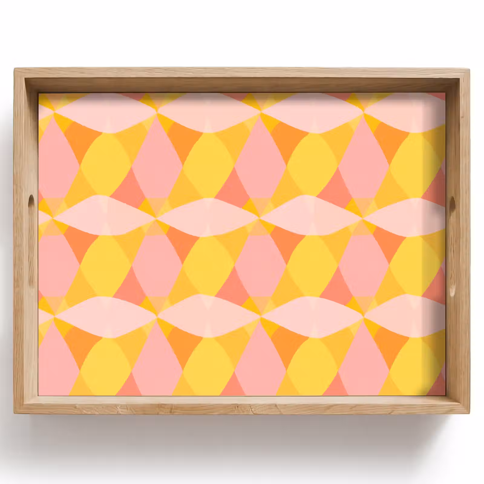 Tablett - Bunt - Schachbrettmuster - Blattformen — 1