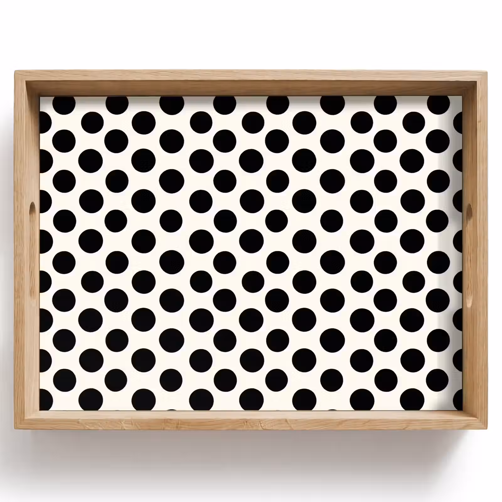 Tablett - Klassisch - Polka dots - Schwarz — 1