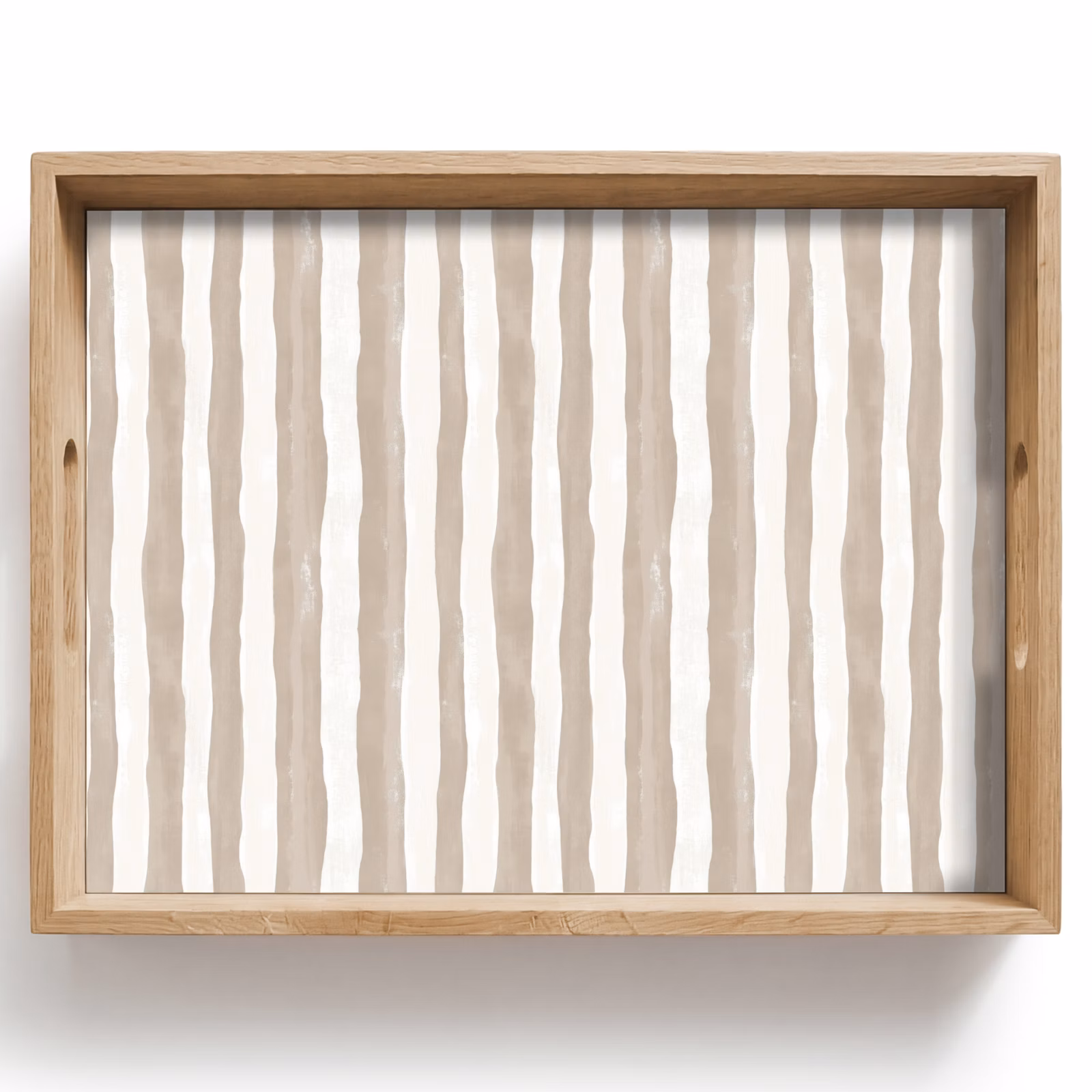 Tablett - Minimalistisch - Streifen - Beige — 1