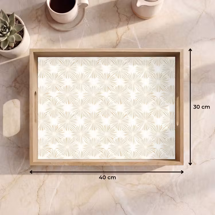 Tablett - Abstrakt - Motiv - Beige — 7